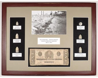 Battle of Fredericksburg – The “Stonewall” – Confederate Currency - Civil War Bullets - 6740
