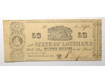1864 Louisiana Fractional Currency – Shreveport – 5970