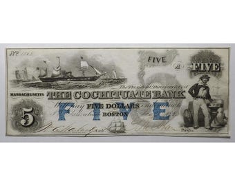 1853 Massachusetts - The Cochituate Bank -  Boston – 6567