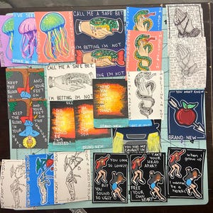Cartes à collectionner d'art originales dessinées à la main ACEO - série (groupe) toute neuve