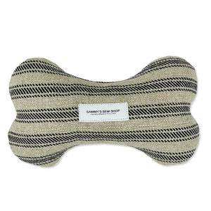 Ticking Stripe Squeaky Toy, Dog Chew Toy, Dog Bone Toy, Sustainable Pet Toy, Birthday Gift For Dogs, New Puppy Squeaky Toy, Pet Toy