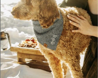 Personalized Wedding Dog Bandana, Wedding Date embroidered pet bandana, Custom dog engagement bandana, Announcement Bandana, CHOOSE COLORS
