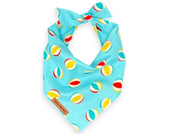 Blue Summer Octopus Dog Bandana, Sea Themed Pet Bandana, Personalized Beach Dog Bandana, Unique Shape, Easy Tie and that 'just so look'