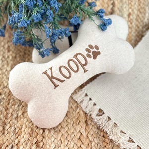 Personalized Puppy Gift, Dog Bone Toy Embroidered With Name, Custom Pet Toys, Personalized Dog Gifts, New Puppy Toys, Birthday Gift For Dogs