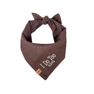 Pet Bandana For Wedding, Wedding Date Pet Bandana, I Do Too Dog Bandana, Personalized Dog Bandana, Engagement Bandana For Photos