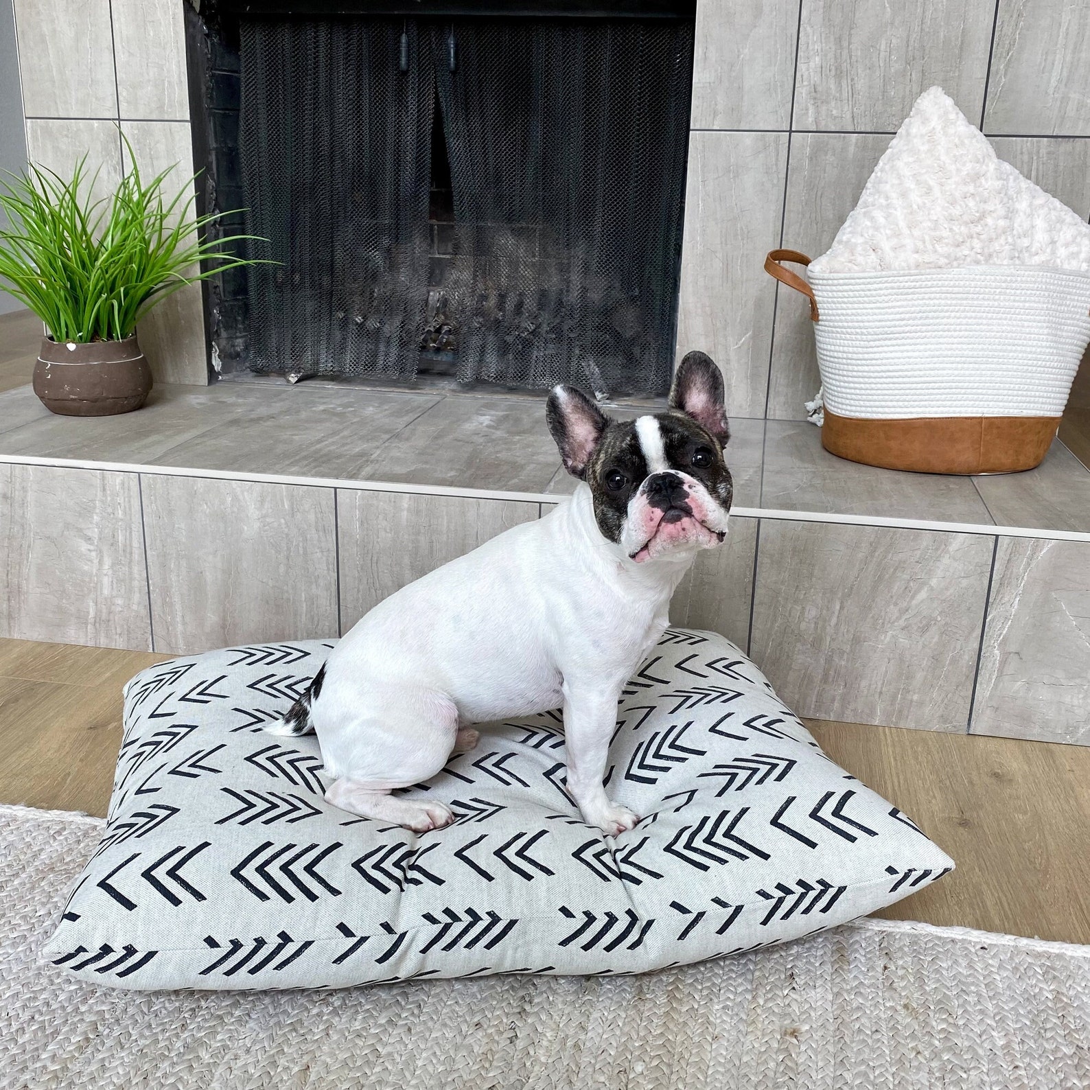 Modern Mud Cloth Dog Bed Cover Boho Chic Mudcloth Pet Bed Etsy