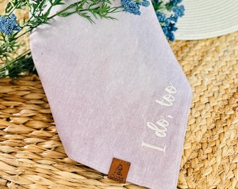 Eu também faço bandana para cães de casamento, bandana personalizada para anúncio de noivado de cães bordada, bandana personalizada para cães, bandana de casamento personalizada