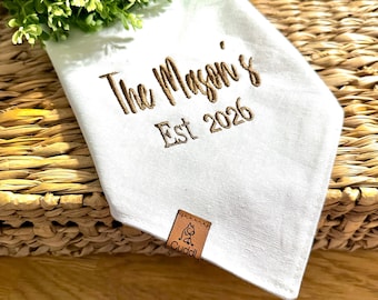 Bandana para cachorro para casamento, bandana para cachorro para foto de noivado, bandana personalizada para cachorro para noivado, bandana de casamento para cachorro, escolha sua cor.