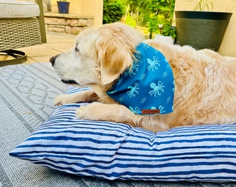 Horizon Modern Stripe Dog Bed Cover Blue White Striped Pet Bed Cover Dog Bed Duvet Replacement Dog Bed Cover for Small to Large Dogs Etsy