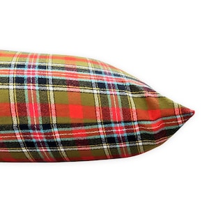 Green Tartan Bed Cover , Red Green Flannel Pet Duvet,  Washable Pet Bed Cover, Cover for small to large pets, Eco Friendly Christmas Gifts