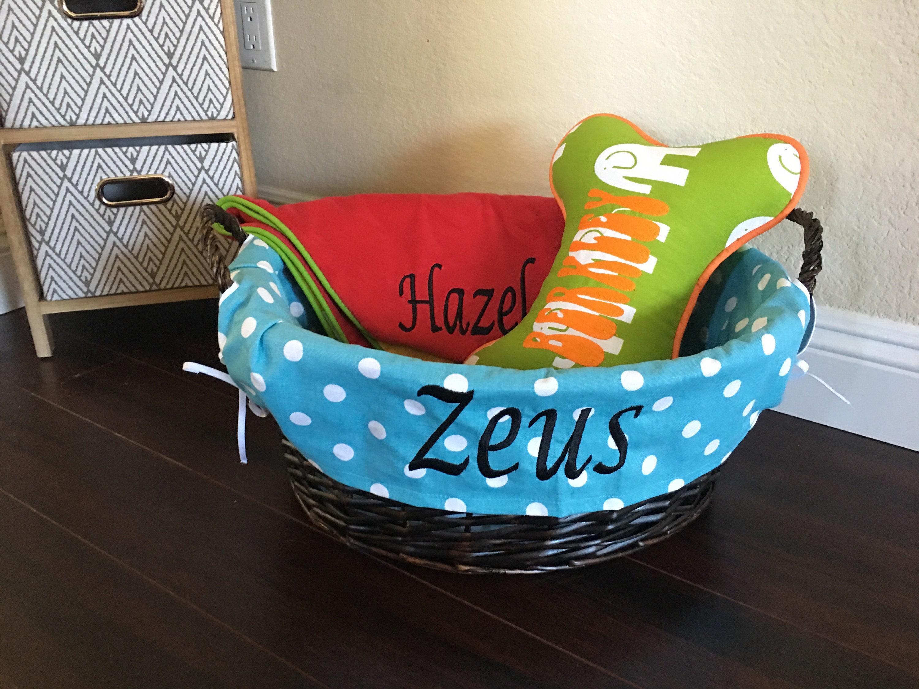 Toy Basket Dog Toy Basket Custom Toy Basket Dog Toy | Etsy