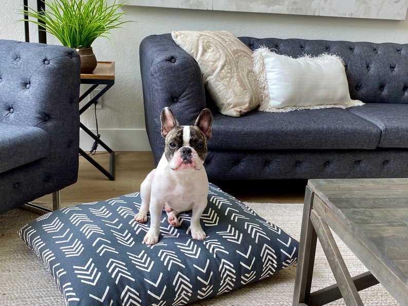 Modern Mud Cloth Dog Bed Cover Boho Chic Mudcloth Black Pet Etsy