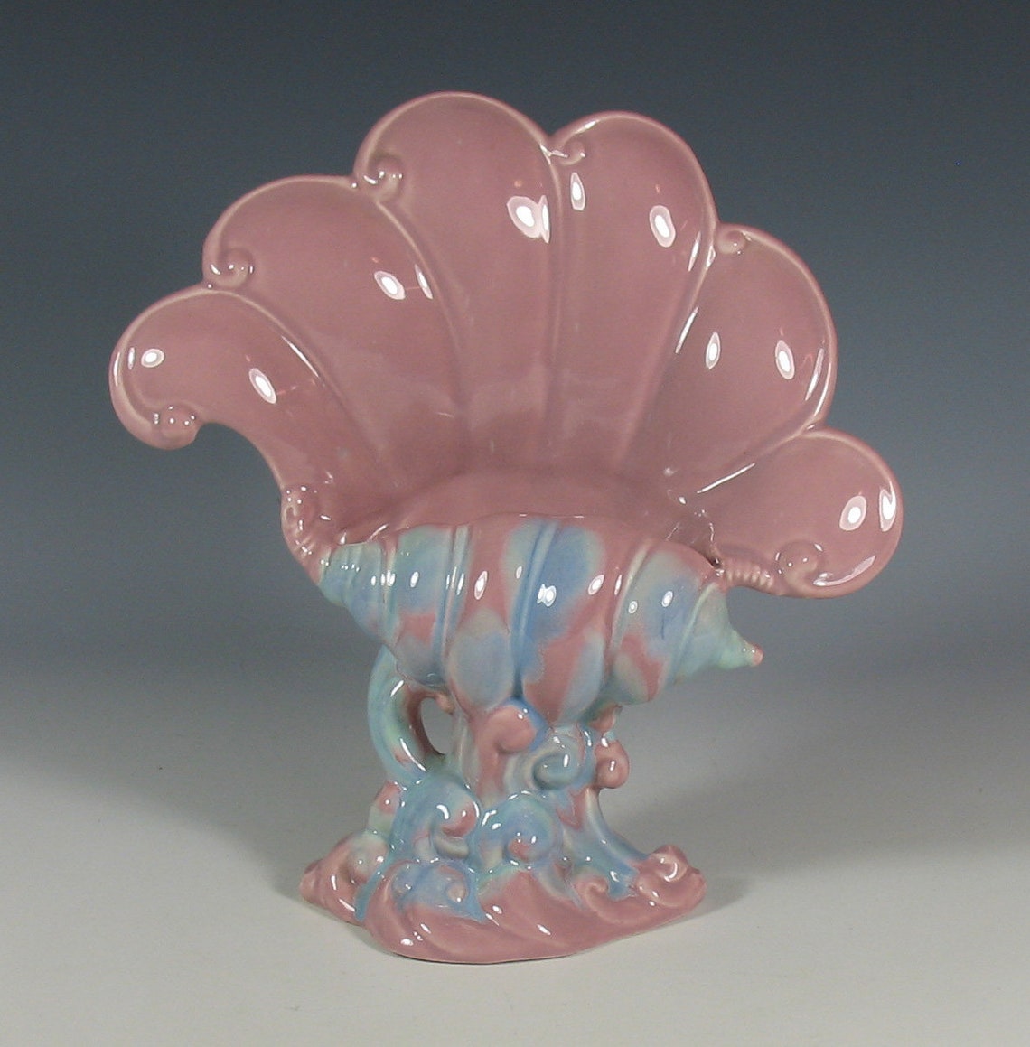 Royal Haeger R483 Shell Vase in Mauve Agate Etsy