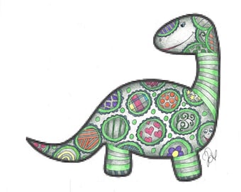 Dino coloring page