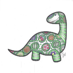 Dino coloring page