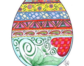 Egg Coloring Page!