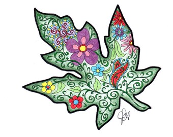 Leaf Coloring Page!