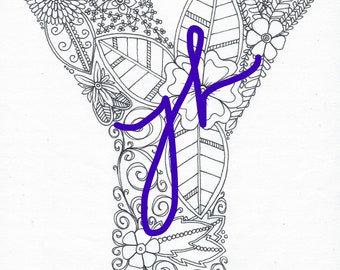 Letter Y Coloring page