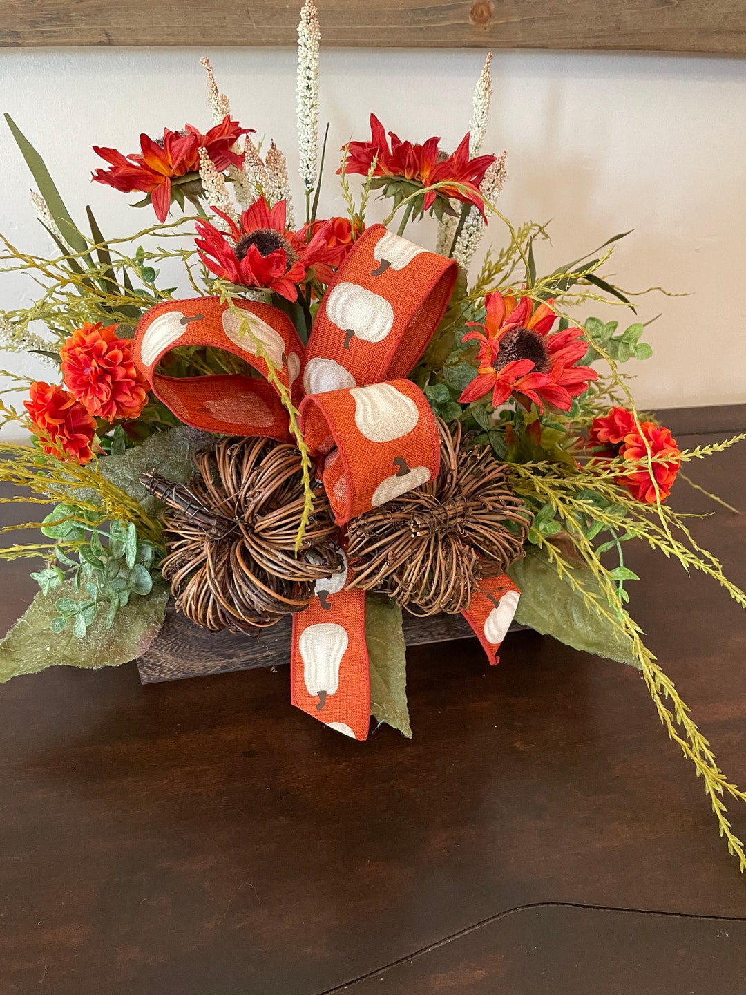 Fall Centerpiece Rustic Fall Centerpiece Farmhouse Fall - Etsy