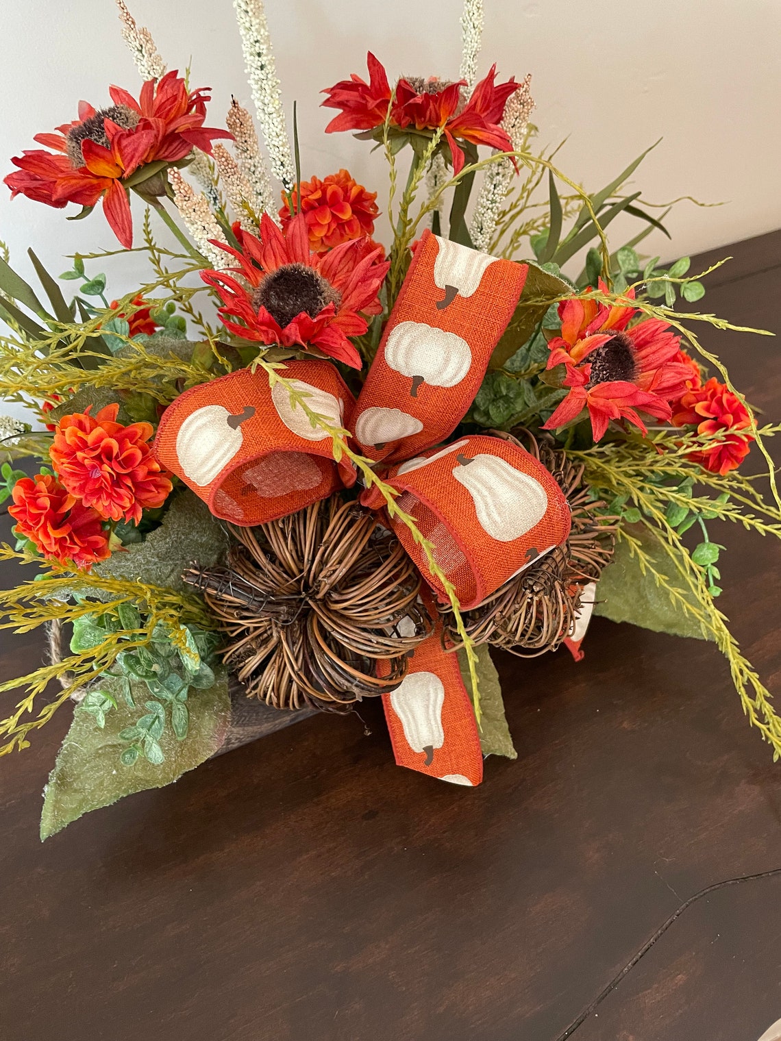Fall Centerpiece Rustic Fall Centerpiece Farmhouse Fall - Etsy