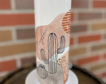 Personalized Desert Tumbler, Skinny Tumbler, Mama Tumbler, Desert Cactus Cup, Gift, Mother's Day Gift, Gift For Her