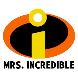 Mr. Incredible Mrs. Incredible Decal / Iron On Vinyl Decal Disney Honeymoon Matching Family Vacation Husband Wife Shirt Mom Dad 4 Shirt 399 image 7