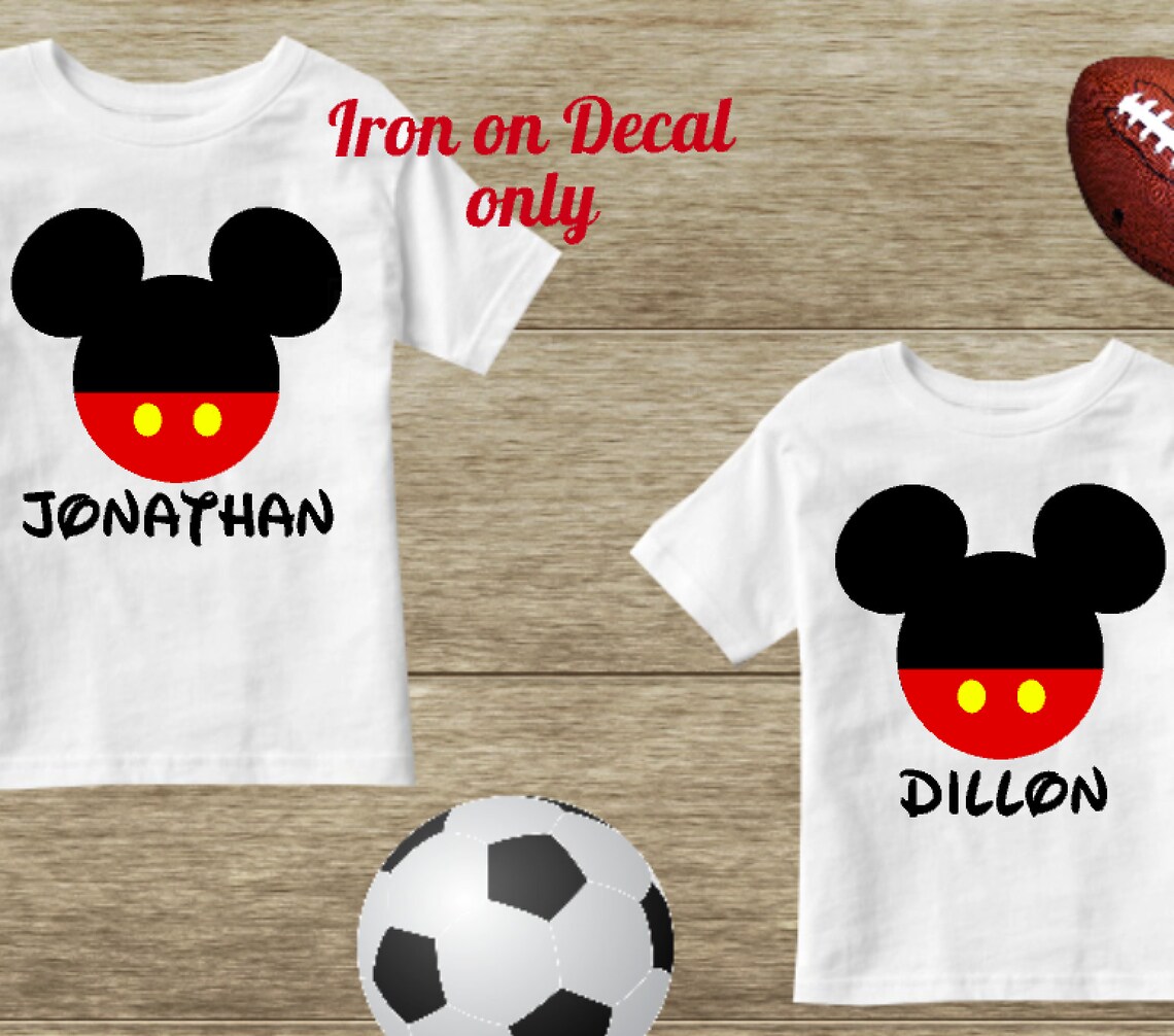 Personalized Mickey Mouse With Pants Buttons Classic Matching - Etsy