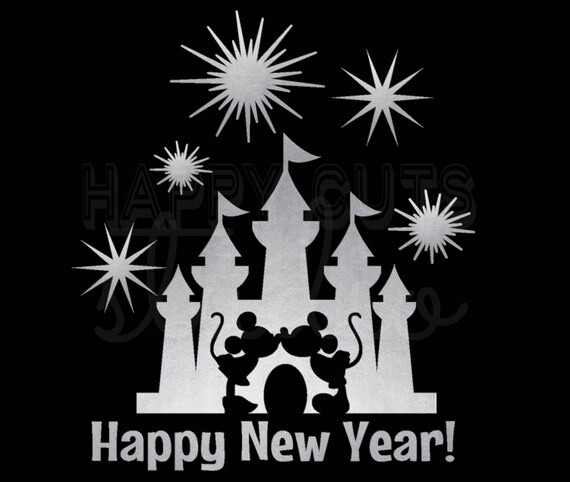 Disney Happy New Year Castle With Fireworks Cinderella Castle Etsy Disney Happy New Year Castle With Fireworks Cinderella Castle Etsy