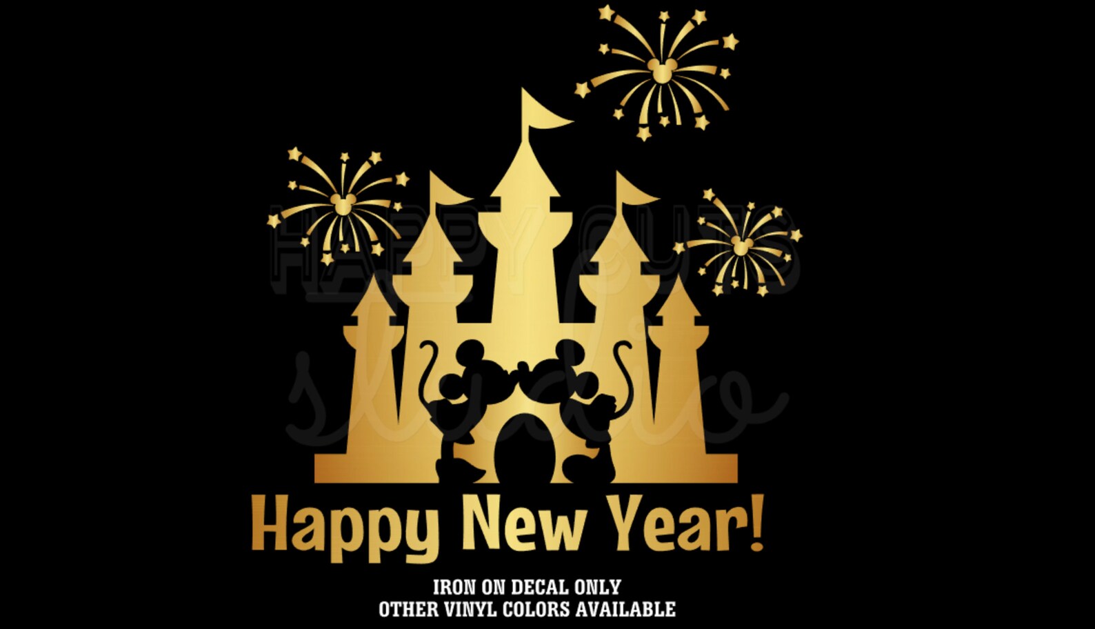 Disney 2023 Happy New Year Castle With Fireworks Matching Etsy