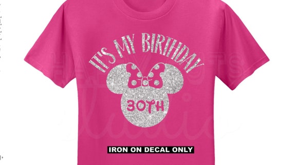It s My insert Year Birthday Minnie Mouse Personalise With Age