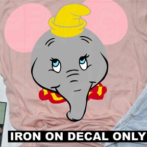 Personalized Dumbo Head / Mickey Mouse Ears Matching Family Disney Vacation Mom Dad Brother sister Disney Iron On Decal Vinyl for Shirt 210 image 2