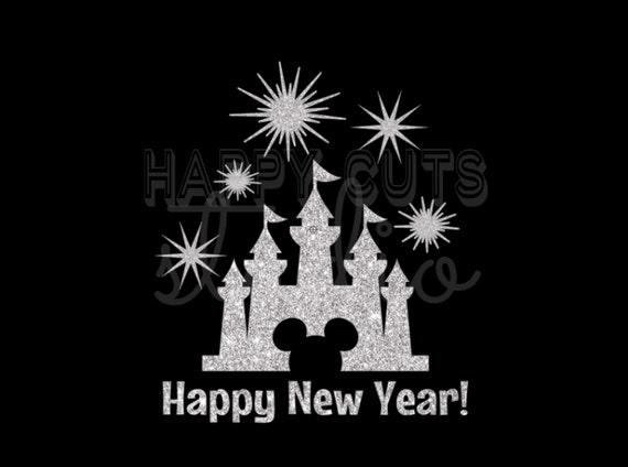 Disney Happy New Year Castle In Silver Glitter Vinyl Mickey Etsy Sweden Disney Happy New Year Castle In Silver Glitter Vinyl Mickey Etsy Sweden