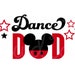 Dance Mom Cheer Mom Dad Vinyl Decal / Dancer Mom Mickey Minnie - Etsy