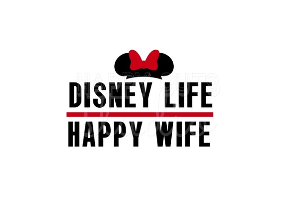 Disney Wife Happy Life Mickey Mouse Minnie Mouse Wedding Etsy