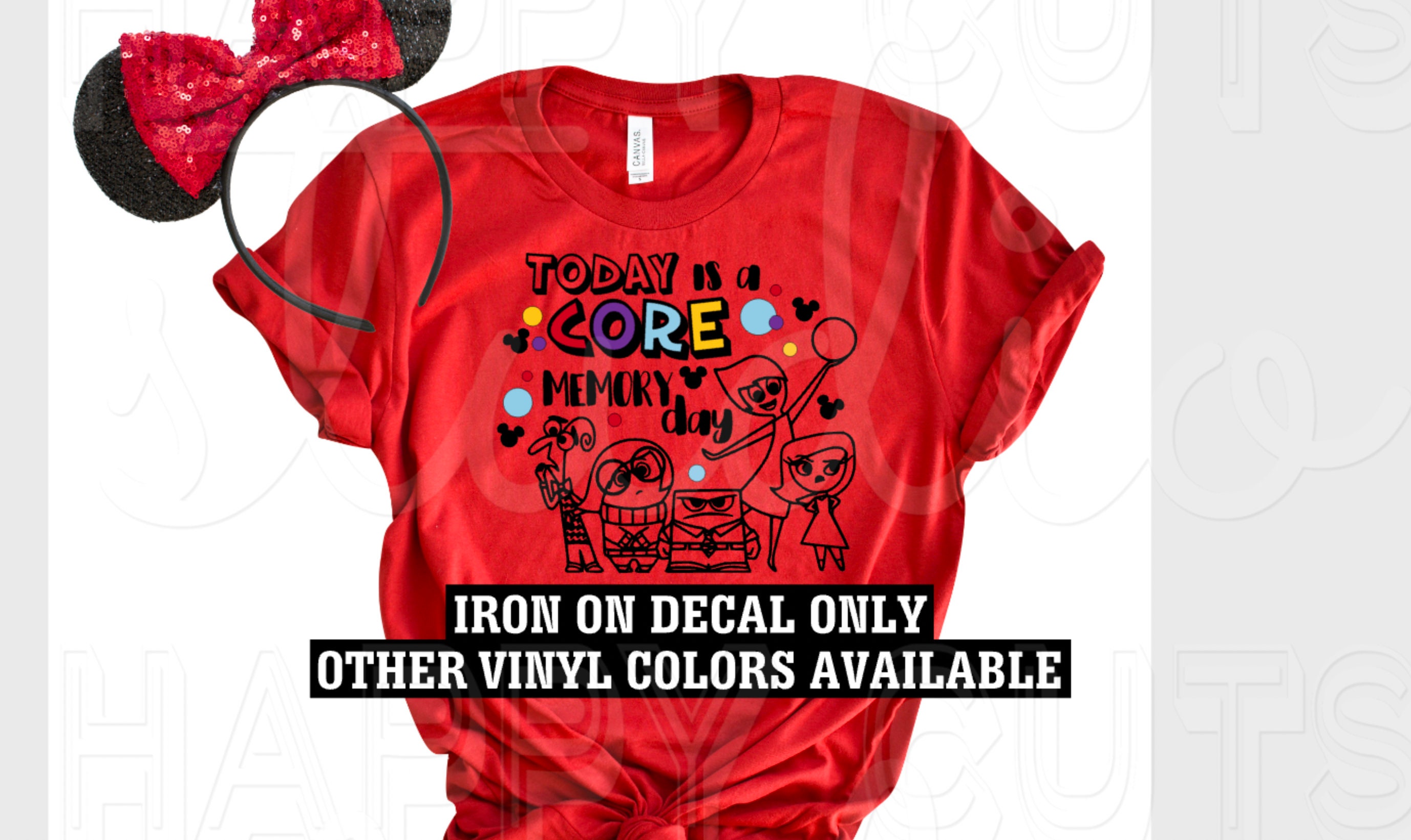 Today is Core Memory Day / Inside Out / Disney Iron on Decal Disneyland ...