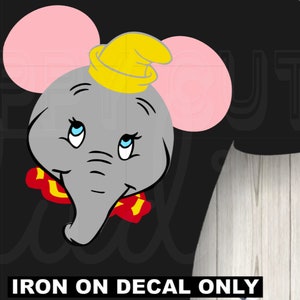 Personalized Dumbo Head / Mickey Mouse Ears Matching Family Disney Vacation Mom Dad Brother sister Disney Iron On Decal Vinyl for Shirt 210 image 1