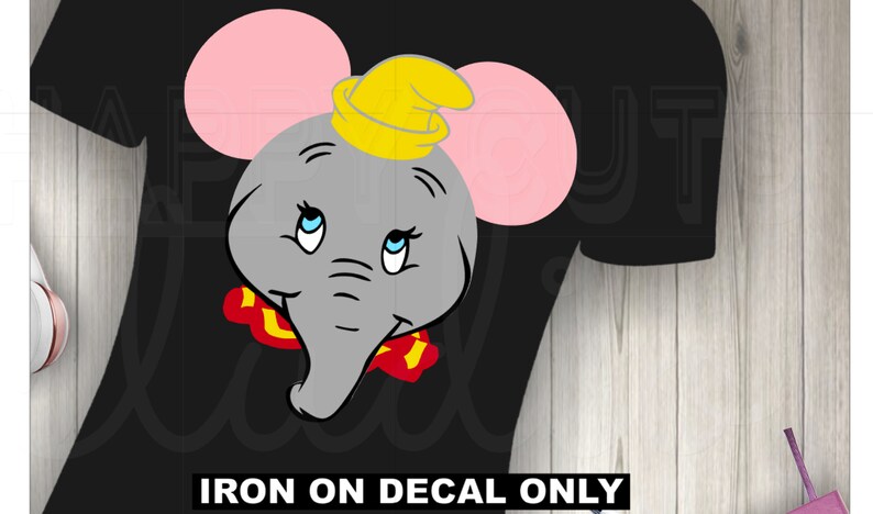 Personalized Dumbo Head / Mickey Mouse Ears Matching Family Disney Vacation Mom Dad Brother sister Disney Iron On Decal Vinyl for Shirt 210 image 1