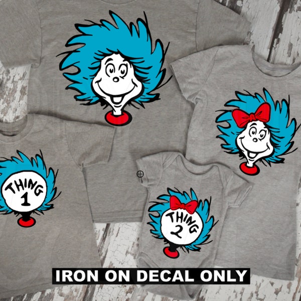 Thing 1 Thing 2 Iron On - Etsy