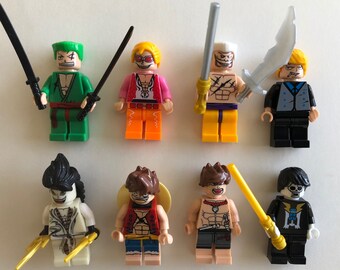 One piece Japanese cartoon Anime minifigure Monkey D. Luffy Roronao Zoro minifigures