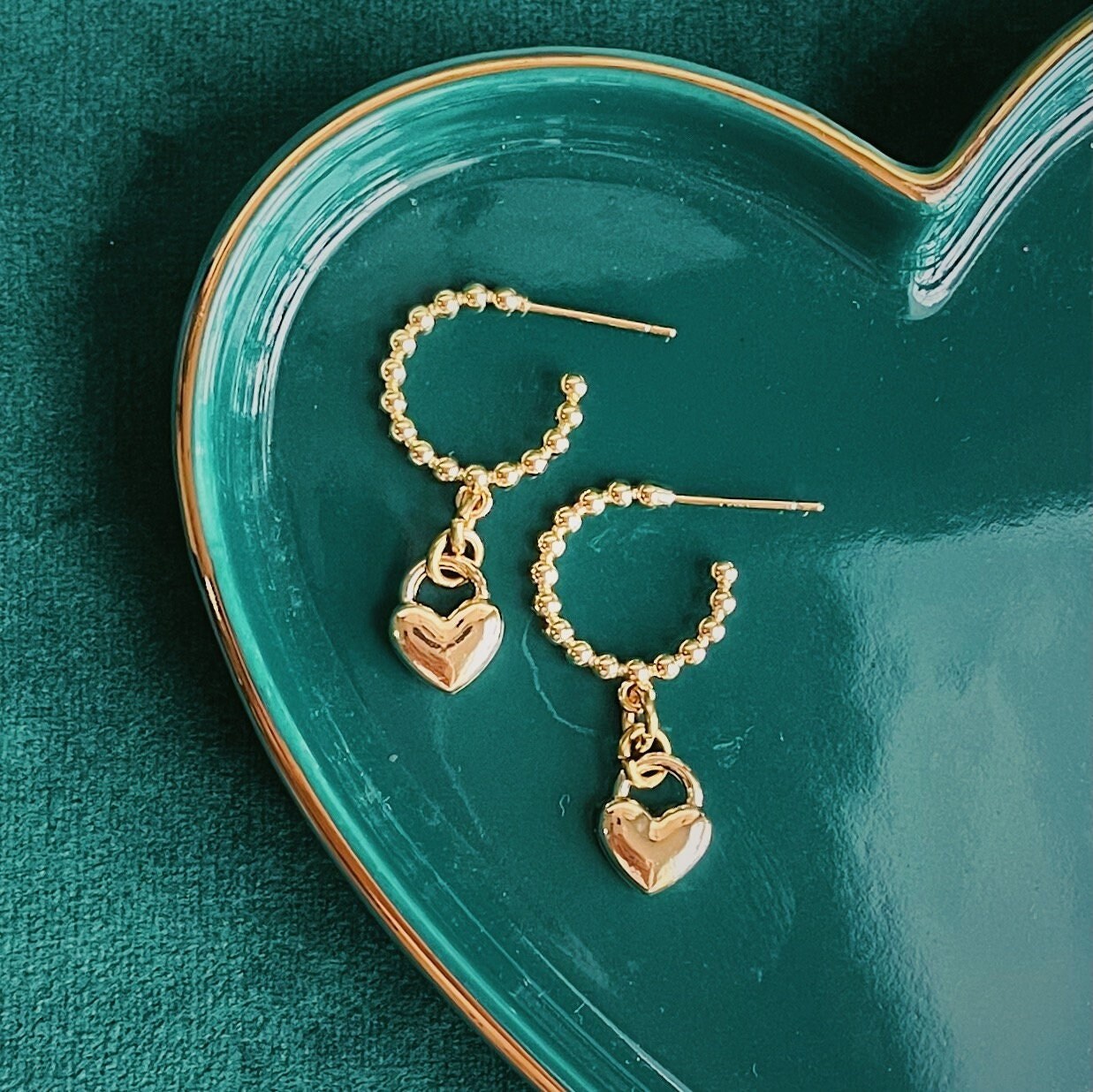 Set De Pendientes Colgantes En Forma De Corazón De Plata 925 Para Mujer