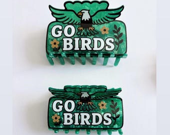Birds Green Hair Claw Clip ~  Philadelphia Eagles