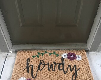 Howdy Door Mat Etsy