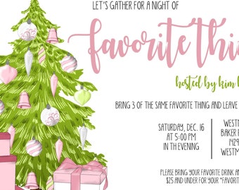 Favorite Things Party, Christmas Invitation, Ladies Christmas Party, Girls Night
