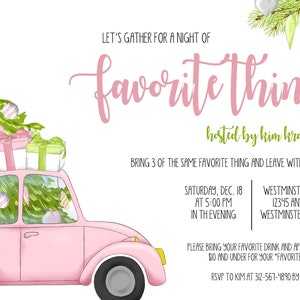 Favorite Things Party, Christmas Invitation, Ladies Christmas Party