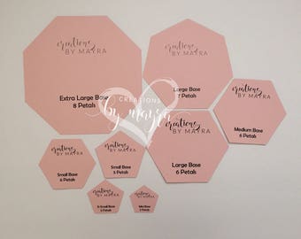 DIGITAL Polygon bases for paper flowers / PDF / Read Item Details