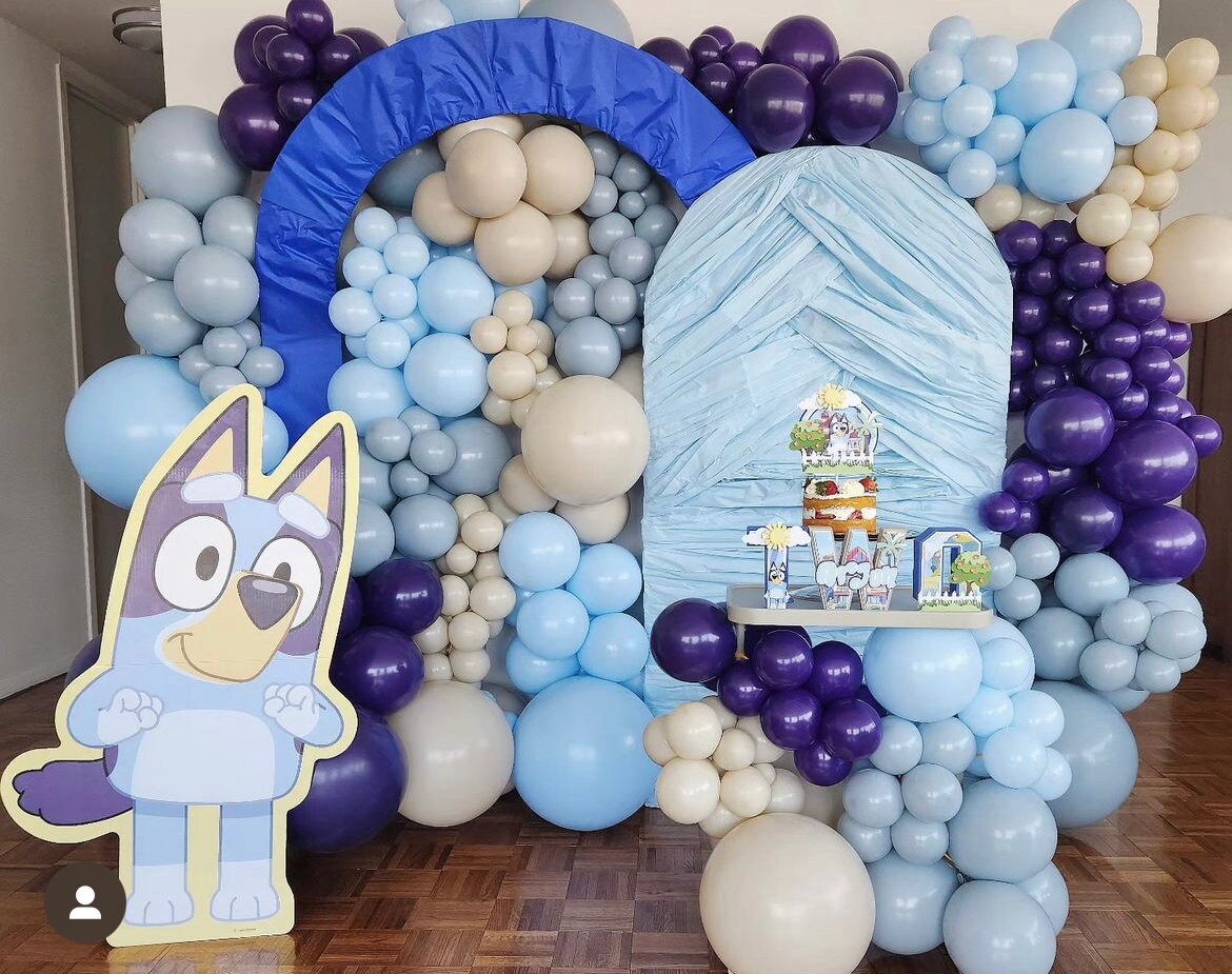 Blue Dog Inspired Cake Topper and 3D letters