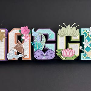 Princess inspired birthday party decor, Princess 3D letters, Princess party, Princess party decor, Room decor