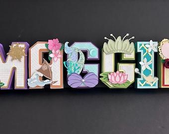 Princess Inspired 3D Party Letters, Princess Birthday Decor