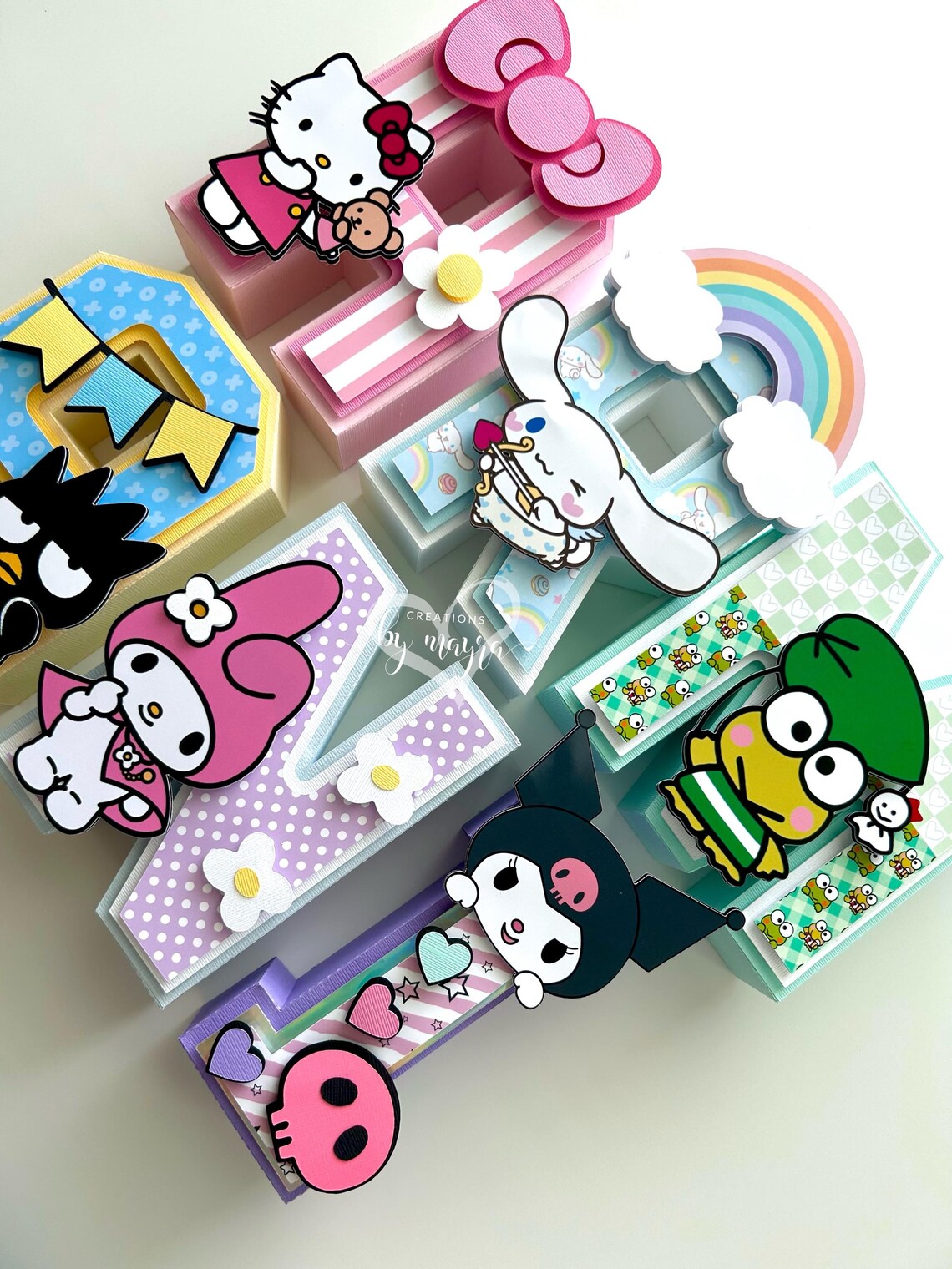 Sanrio Character 3D Letters, Kawaii Room Decor, My Melody Birthday ...