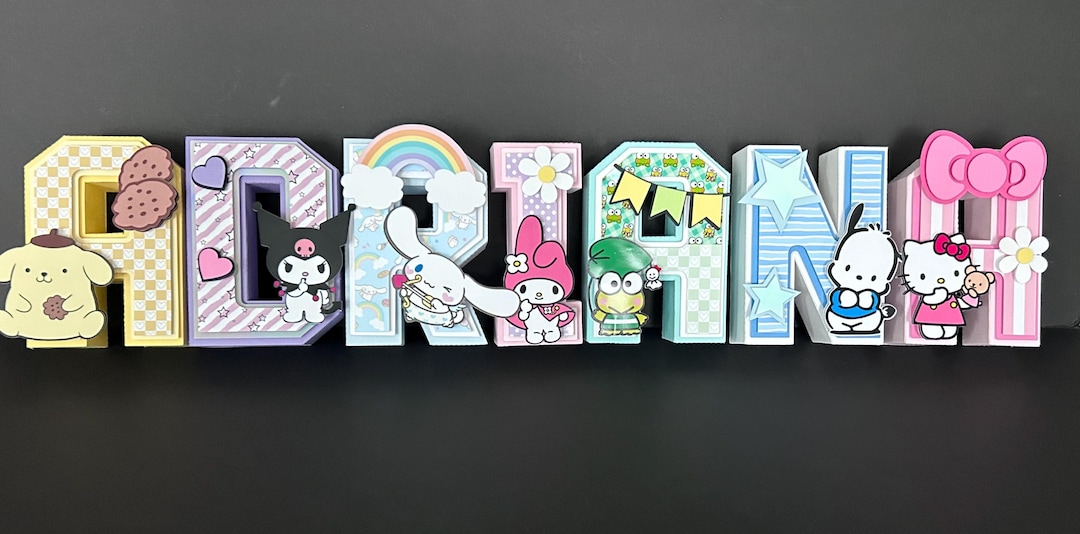 Sanrio Character 3D Letters, Kawaii Room Decor, My Melody Birthday ...